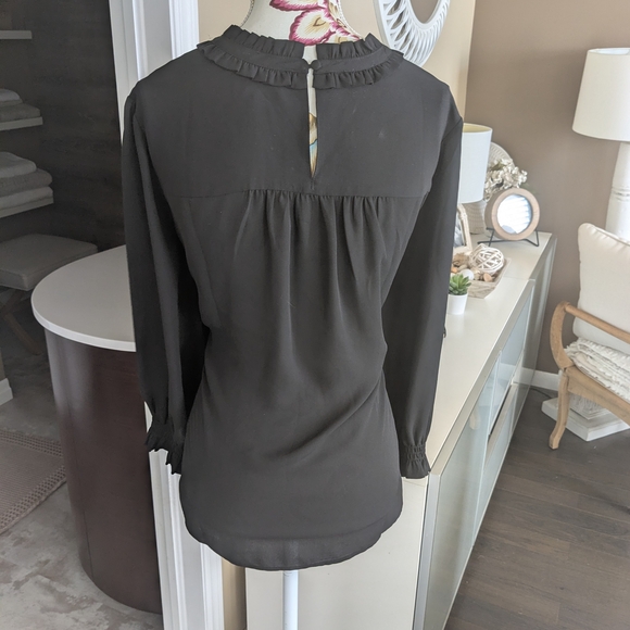 Reitmans Black Ruffled Blouse - Picture 2 of 3
